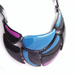 NOA [G5950] - Collier Cr&eacute;ateur 'Arlequin' bleu rose mėlyna