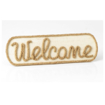 Les Tr&eacute;sors De Lily [Q9643] - Plaque bois XXL 'Bienvenue' beige - 63. 5x20 cm