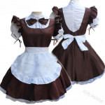 &bdquo;Scione&ldquo; moteri&scaron;kas moteri&scaron;kas &bdquo;Cosplay&ldquo; didelio dydžio S-5XL kostiumas lėlės apykakle Retro stiliaus tarnaitės suknelė Miela prancūzi&scaron;ka tarnaitės apranga 5XL ruda