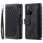 Skirta Xiaomi 14T 13T Poco X5 Pro Redmi 14C Note 12 11 10 POCO X5 Pro 5G prabangus odinis dirželis kortelės lizdo mai&scaron;elio laikiklis Matinis silikoninis telefono dėklas Redmi Note 11 juoda