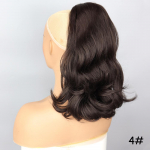 LISI HAIR sintetinis 18 colių Body Wave ponytail plaukų priauginimas su dviem plastikinėmis &scaron;ukomis, natūraliomis juodomis rai&scaron;telėmis ponio uodega 18inches