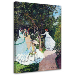 Drobės spaudinys, Moterys sode - C. Monet reprodukcija 40x60 mėlyna