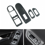 Automobilio stiliaus anglies pluo&scaron;to tekstūros lango pakėlimo valdymo jungiklio skydelio dangčio apdaila, skirta VW Golf 6 MK6 2010 2011 2012 m.