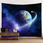 Žvaigždėtas dangus peizažas gobelenas 3D mi&scaron;ko krioklys peizažas pakabinamas ant sienos namų fonas audinio dekoras sodo plakatas lauke 95x73cm