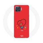Coque pour Oppo A93 BTS Bangtan Gar&ccedil;ons BT21 TATA V Fond Rouge