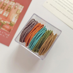 Penkiasde&scaron;imt universalių ir minimalistinio stiliaus srieginių plaukų žiedų Fifty pack