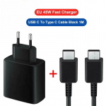 PD45W USB C įkroviklis, skirtas Galaxy S24 S23 S22 S21 S20 Ultra S10 Plus FE itin greito įkrovimo C tipo įkrovimo kabelio priedai EU