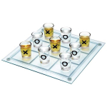 Bo&icirc;te de jeu plateau de Morpion &agrave; shooters 9 verres &agrave; shot
