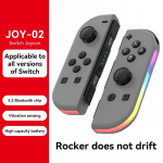 Prabangus Switch Joypad, skirtas Nintendo Switch Oled Lite L/R Joy Valdiklis su dviguba vibracija RGB LED 5.2 BT žaidimų pultelis, skirtas PC YUZU