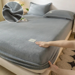 Mink&scaron;ta &scaron;ilta aksominė lovatiesė čiužinio užvalkalas patalynės apsauga čiužinio apsauga mink&scaron;ta lovatiesė vilna lovatiesė pliu&scaron;inis elastingas paklodė 90x200cm Only A sheet