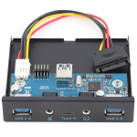 5 Gbps perdavimo greitis, 3,5 colio USB 3.1 diskelių įrenginys, priekinis skydelis