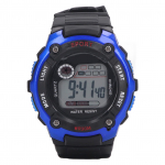 Elektroninis sportinis laikrodis &scaron;viesus vandeniui atsparus guminis dirželis didelis ekranas vaiki&scaron;kas sportinis laikrodis mėlynas mėlyna