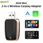 NAUJA 2 viename Wireless Carplay AI Box Android Auto Plug And Play 2025 5G WIFI, skirtas iPhone Android telefonui su laidiniu Carplay prie belaidžio ry&scaron;io