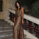 Seksuali suknelė moterims Madinga su leopardo ra&scaron;tu Be rankovių Suknelė Slim Atvira nugara V formos i&scaron;kirptė Susiuvama Midi 2025 Nauja Pavasario Vasaros Suknelė XXXL