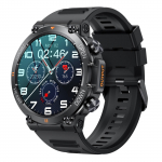 2025 Naujas K56Pro i&scaron;manusis laikrodis vyrams &Scaron;irdies ritmas Kraujas Bluetooth Sportas 400mAh Ilgas budėjimo laikas 1,39 colio 360*360 HD ekranas Lauke I&scaron;manusis laikrodis Black Silicone