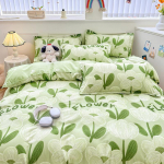 Stilingas vienspalvis patalynės komplektas - 3 arba 4 dalys, puikiai tinka bendrabučiams (1.5m/1.2m) 1.8m four-piece set