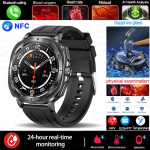 2025 Naujas laikrodis 7 I&scaron;manusis laikrodis vyrams Sveikata Kraujospūdis Deguonis Sportas Fitneso apyrankė Laikrodis Skambutis EKG I&scaron;manusis laikrodis Samsung Galaxy Black-silicone