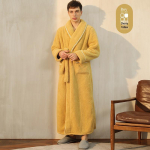 Vyri&scaron;kas ir moteri&scaron;kas prabangus itin ilgas vilnos chalatas - storas, pliu&scaron;inis, didesnio dydžio rudens/žiemos pižama poroms M