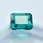 Natūralus žalias turmalinas 10,6 ct smaragdo pjūvio sertifikuotas laisvas brangakmenis 12.3 mm approx žalia