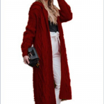 Rudens ir žiemos ilgas laisvas kardiganas su gobtuvu, pynėmis megztas megztinis moterims 5XL geltona