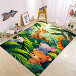 Animacinis Gyvūnas Kilimas Kilimėlis Kilimas Žirafos Dramblio Ra&scaron;tas Vaikų Kambarys Kambarys Ropojimo Kilimėlis Miegamasis Namų Dekoracija Grindų Kilimėlis 80x120cm