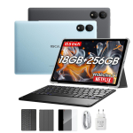 Oscal Pad 80 WiFi Android plan&scaron;etės rinkinys 10,51 colio FHD ekranas, kompiuterio režimas, Widevine L1, UNISOC T606, 18 GB RAM 256 GB ROM, 8200 mAh baterija With keyboard pilka
