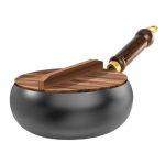 Tradicinis Wok puodas Rankomis kaltas ketaus puodas Didelio pilvo keptuvė mai&scaron;ymui ir sriubai Unikalūs geležiniai virtuvės reikmenys 24cm B