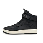 Anta Textile, Synthetic Leather Slip Resistant, Abrasion Resistant, Lightweight High top Skateboard Shoes Men's Black 912048010-3 40