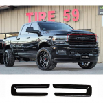 CHIESMA, Priekinių grotelių apdailos rinkinys, tinkantis Dodge Ram 2500 3500 4500 5500 2019-2024, Juodas Naujas OEM 68358570AA 6NB35TZZAB Dangiančios dalys Priedai CH-RAM-GR-GB