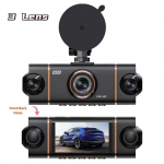 4 kanalų 360 laipsnių automobilinis vaizdo registratorius su WIFI programėle, 1080P, 4 kameros objektyvai, vaizdo įra&scaron;ymo įrenginys, galinio vaizdo kamera transporto priemonei 3 Lens