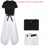 Jujutsu JJK Manga Anime Fushiguro Toji Satoru Gojo Cosplay kostiumas Perukas Mar&scaron;kinėliai Kelnės Rožių tinklelis Helovino Kalėdų dovana S