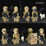 M8023 karinių statybinių blokų rinkinys pasienio patrulių puolimo pajėgų minifigūrėlės statybinių blokelių žaislai