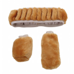 3vnt/komplektas Žieminis pliu&scaron;inis automobilio vairo dekoro rankenos dangtelis Pavarų perjungimo rankinio stabdžio dangtelio komplektas Automobilio salono priedai vyno raudonos spalvos