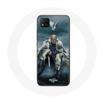 Coque pour Xiaomi Redmi 9C Vikings S&eacute;rie Saison 6 Ragnar Lothbrok logo V Ep&eacute;e Gris Fond Brouillard pilka