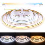CCT COB LED juostiniai žibintai didelio tankio 608 LED/m nuo 2700K iki 6500K Keičiamas DC12V 24V pritemdomas FOB LED juostos lempa linijinis ap&scaron;vietimas DC 24V-1M