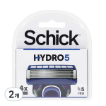 Schick Hydro 5 Basic skustuvo a&scaron;menys, 4 pakuotės, 2 vnt., Korėjieti&scaron;ki skustuvo a&scaron;menys