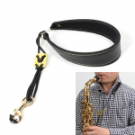 Reguliuojamas saksofono kaklo pamink&scaron;tintas odinis dirželis Sax Harness pakabinamas diržas