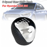 1 gabalas PU oda + plastikas 6 greičių mechaninė pavarų perjungimo rankenėlė, tinka Hyundai IX35 2009-2015 / Forte 2008-2013
