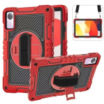 Dėklas, skirtas Xiaomi RedMi Pad SE 11 2023 plan&scaron;etinio kompiuterio dangtelis Xiaomi RedMi Pad SE 11 smūgiams atsparus kickstand Kids Case Rankenos rankena peties dirželis Huawei Matepad 11 2023 11 inch raudona