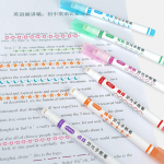 Curve Highlighter Marker Pen Linijinis pie&scaron;tukas Lace Roller Antgalis Kelių linijų formų