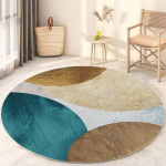Apvalūs kilimai svetainei Nordic Miegamojo Decor Pliu&scaron;inis kilimas Didelis grindų kilimėlis Storas poilsio kilimėlis diameter 160CM