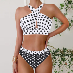 Moteri&scaron;kas seksualus plonas margintas Camisole suskirstytas bikinis plius dydžio maudymosi kostiumėlis (Dviejų dalių rinkinys) XS balta