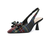 Moteri&scaron;ki languoti Slingback kačiuko kulnai uždari smailūs peteli&scaron;kės peteli&scaron;kės, slydimo ant darbo pompos, kulk&scaron;nies dirželis, stiletas Oficialaus vakarėlio vestuvinės suknelės batai moterims 41