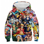 One Piece Hoodie Vaiki&scaron;ki megztiniai su gobtuvu Anime Luffy Hoodie Vaiki&scaron;ki Drabužiai berniukams Mergaitėms ilgomis rankovėmis rudens &scaron;iltas megztinis laisvalaikio palaidinės 160