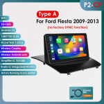 Ossuret 2din Android Automobilio radijas Ford Fiesta 2009 - 2017 m. Automobilio radijas Multimedia Vaizdo grotuvas GPS navigacija Pagrindinis įrenginys Carplay 4G WIFI I&scaron;manusis DVR P2CP AB 4Core 2G 32G