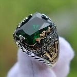 Retro rankų darbo turki&scaron;ki žiedai vyrams Senovinio sidabro spalvos raižyti žiedai Mystic Circon Inlay Naujas Punk Motor Biker Ring 13