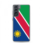 Telefono dėklas - Samsung - Galaxy S21 Plus - Namibijos vėliava - Lankstus - Daugiaspalvis