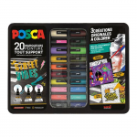 Markerų rinkinys - POSCA - Street Vibes - 20 markerių - Daugiaspalvis - Nei&scaron;dildomas pilka