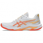 Asics Netburner Ballistic FF 4 Patogūs universalūs ilgaamžiai žemi treniruočių batai Moteri&scaron;ki sportbačiai Balti Oranžiniai Raudoni 1052A083-101 41.5