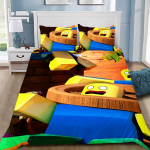 KAR&Scaron;TAS 3D ŽAIDIMAS R-ROBLOXES Antklodės užvalkalas Pagalvės užvalkalas Žaidimo scenos spaudinys Patalynės komplektas Suaugęs Berniukas Mergaitė Miegamojo dekoracija Viengulis Dvigulis Didelis EU Single(135*200cm)3pcs